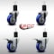 Service Caster 3.5'' SS Blue Poly Swivel 1-3/4'' Expanding Stem Caster Set 2 Total Lock Brakes, 4PK SCC-SSEXTTL20S3514-PPUB-BLU-2-S2-134 - alternate 3